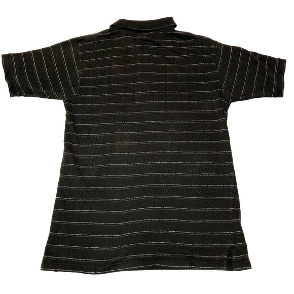 Y2K BLACK BIG DOGS POLO SHIRT SZ XL BLACK GRAY STRIPED GOLF OUTDOORS LOGO MENS - Picture 4 of 4